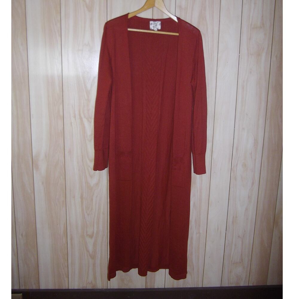 Hippie Rose Long Sleeve Long Knit Cardigan M
